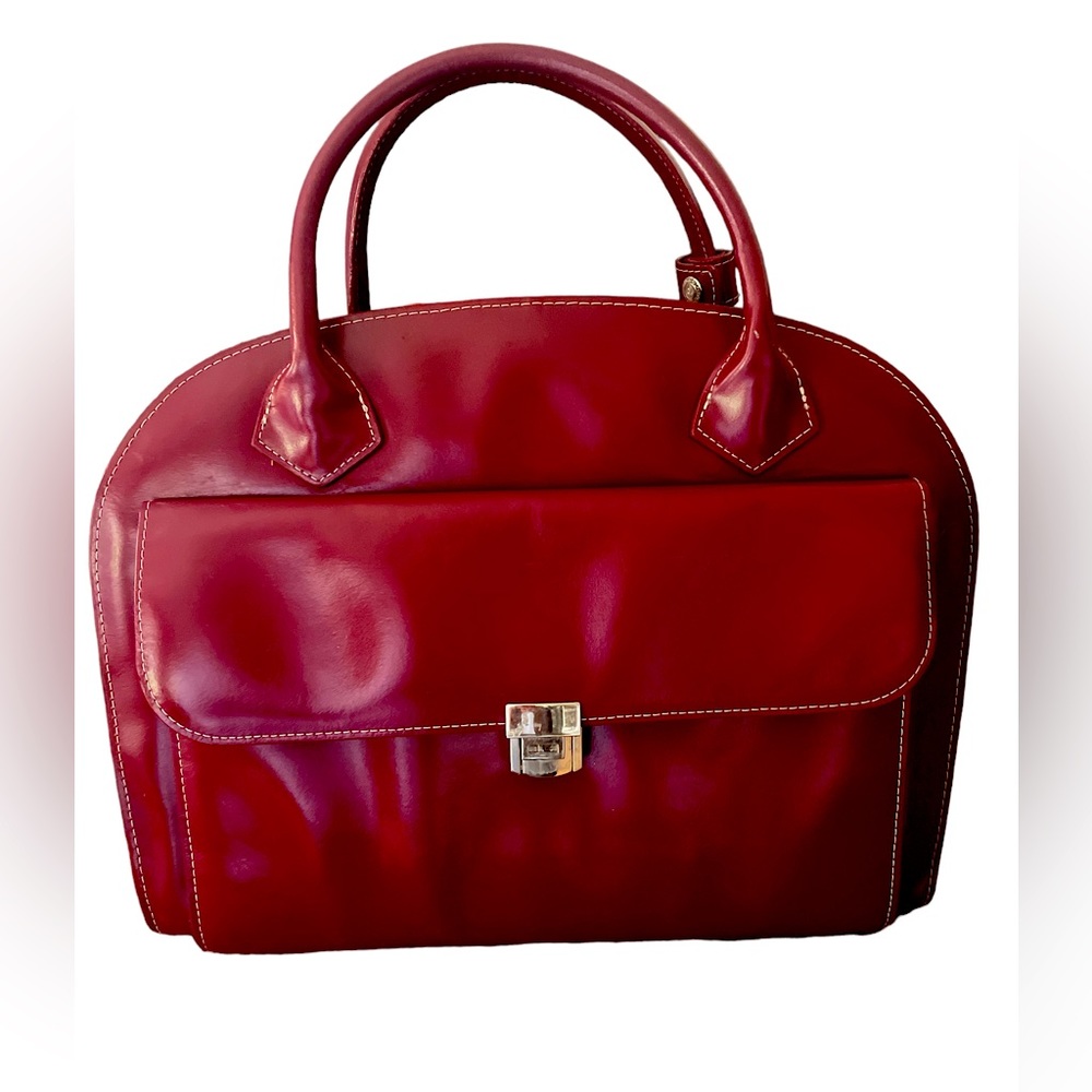 McKlein red leather briefcase/laptop bag